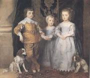 Dyck, Anthony van The Three Eldest Children of Charles I (mk25) USA oil painting reproduction